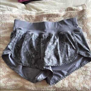 Zella Ribbed Gray Athletic Shorts